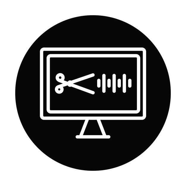 Edición de audio Ilustración vectorial