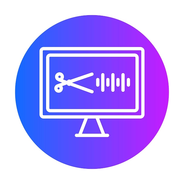 Edición de audio Ilustración vectorial