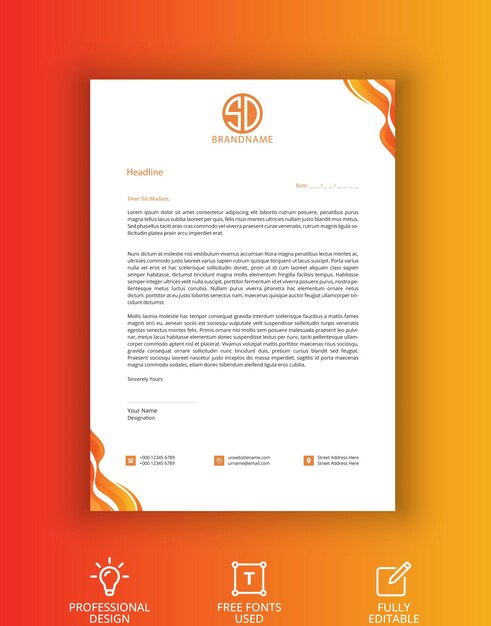 Edición con encabezado distintivo de estilo de firma