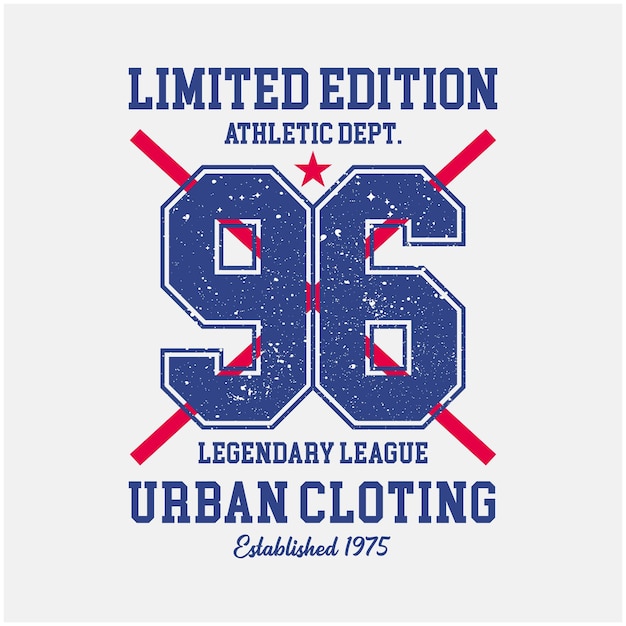 Edición limitada No 96 Diseño de camisetas de ropa urbana