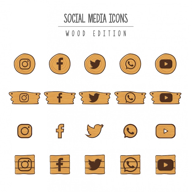 Vector edición en madera para redes sociales