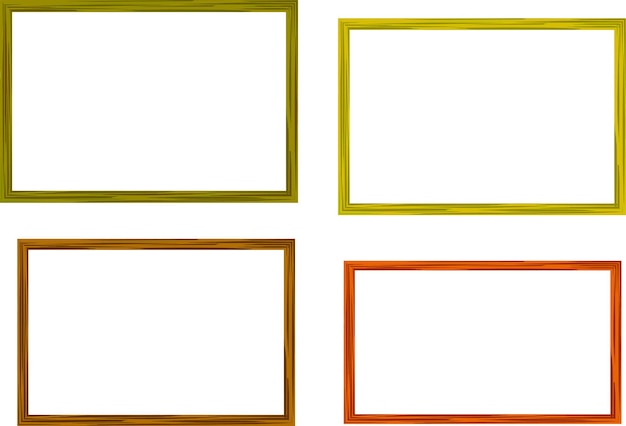 Edición de otoño patrón colorido marcos rectangulares conjunto vector