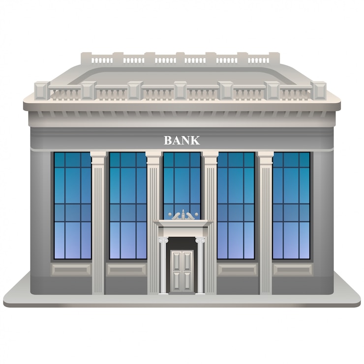 Vector edificio del banco