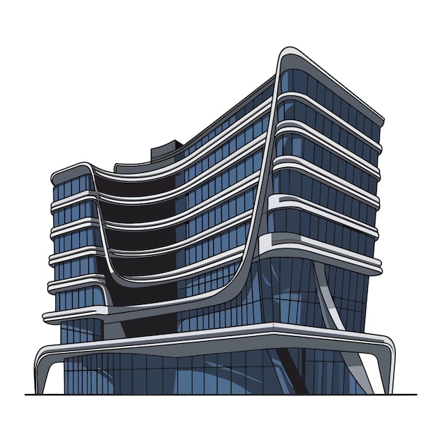 Edificio de la ciudad Logotipo y arquitectura icono vectorial libre