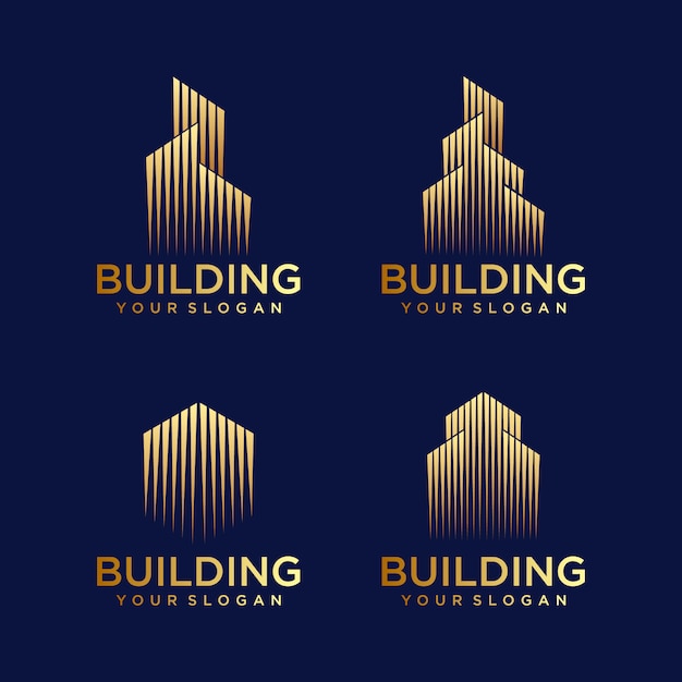 Edificio de diseño de logotipo. diseño de logotipos de construcción.