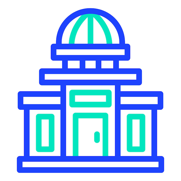 Edificio del gobierno Ilustración de diseño de íconos vectoriales