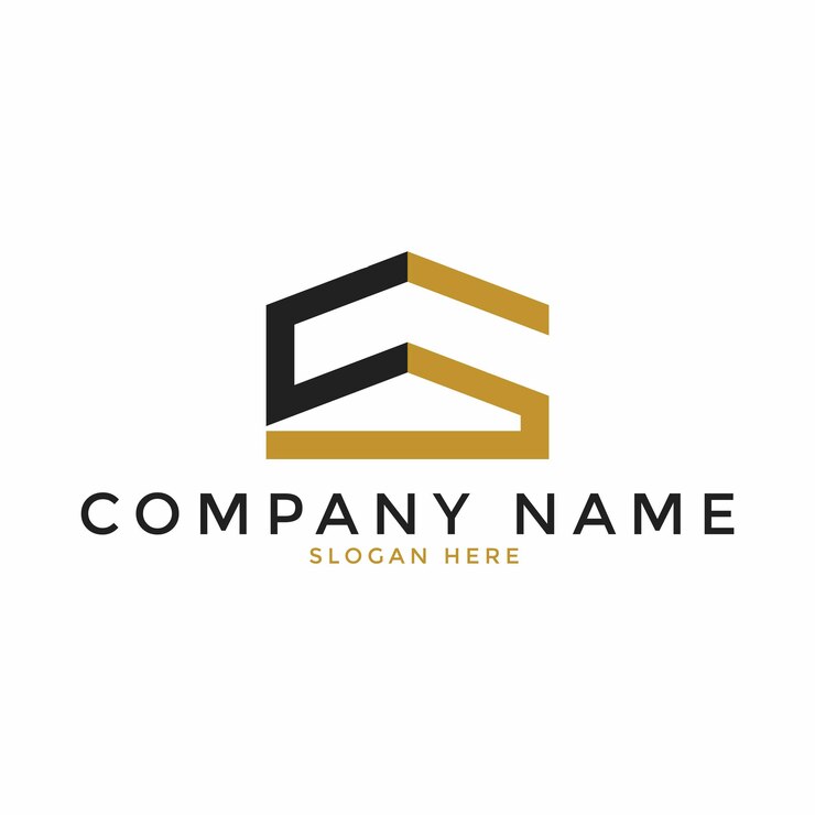 Vector edificio gold city con letra inicial s apartamento inmobiliario con diseño de logotipo elegante de lujo s monogram