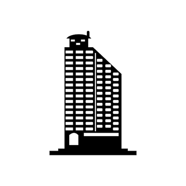 Edificio icono logo vector diseño i