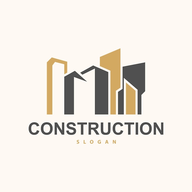 Edificio Inmobiliaria Apartamento Construcción Logotipo Elegante Premium Rústico Monograma Vector Diseño