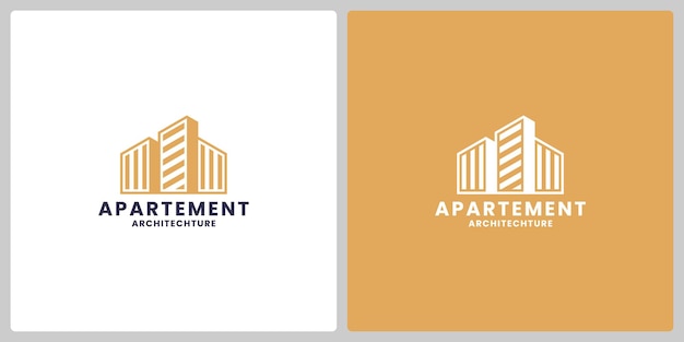 Edificio, inspiración para el diseño del logotipo de apartamentos