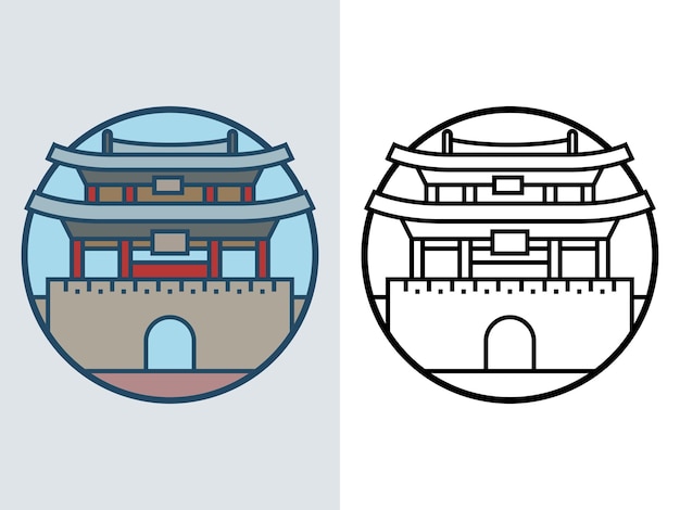 Vector el edificio mundialmente famoso taedong