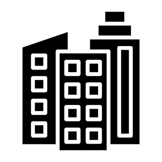 Edificio de oficinas Ilustración de diseño de íconos vectoriales