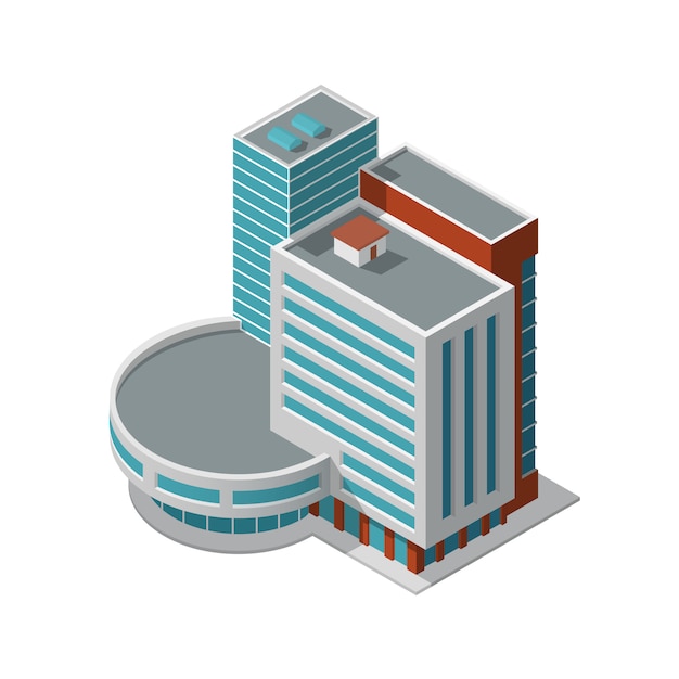 Edificio de oficinas isometrico