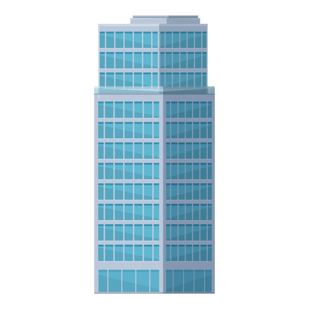 Edificio de oficinas moderno aislado en blanco