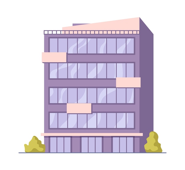 Edificio de oficinas moderno con fachadas acristaladas