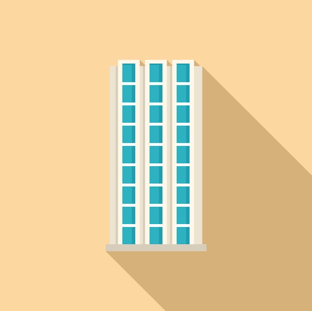 Edificio de oficinas moderno que proyecta una larga sombra en un día soleado