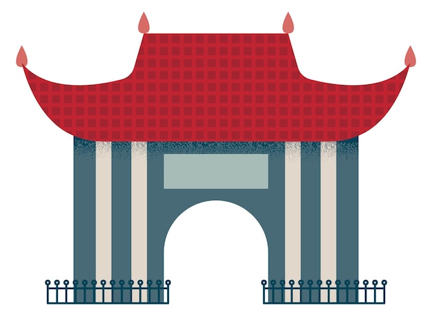 Edificio de pagoda asiática Templo asiático Santuario tradicional