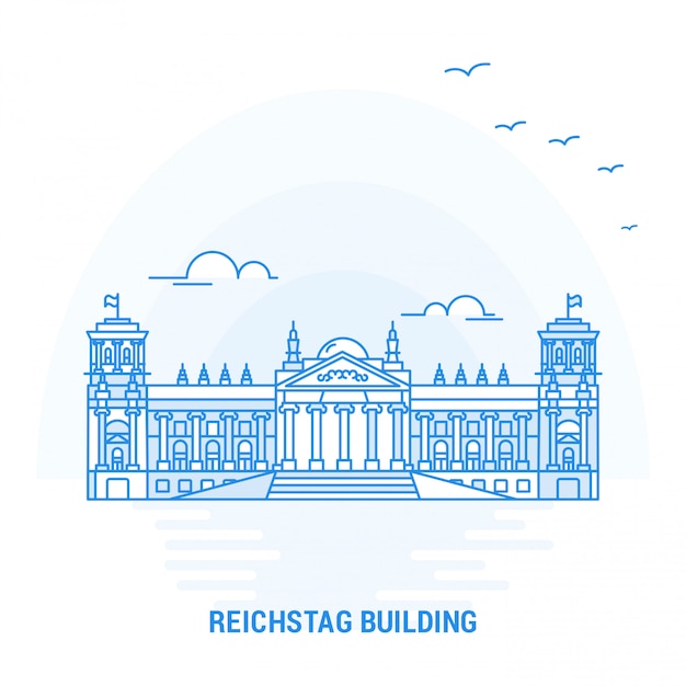 Edificio reichstag blue landmark