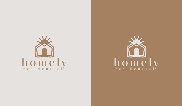 Edificio Residencia Bienes Raíces Casa Logotipo Universal creativo premium símbolo Vector icono de signo plantilla de logotipo Ilustración vectorial