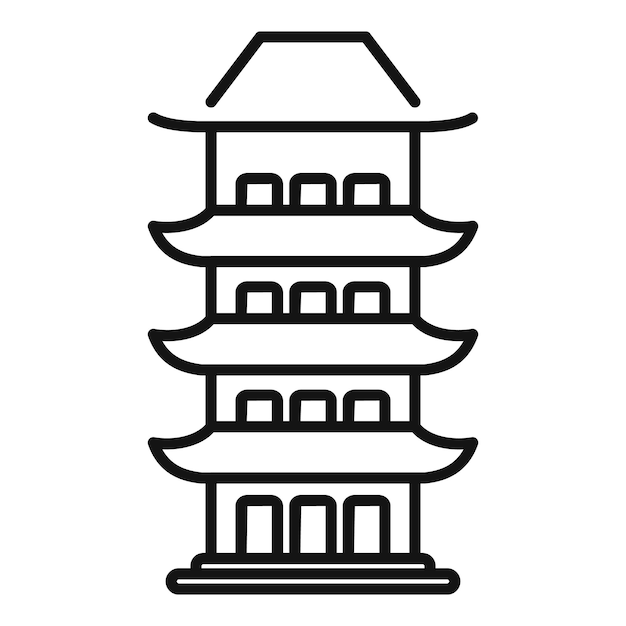 Edificio tradicional del templo de la pagoda japonesa que representa la espiritualidad