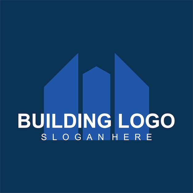 Edificio vectorial abstract logotipo premium