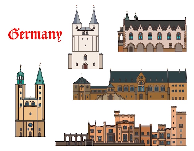Edificios de arquitectura de Alemania Potsdam y Goslar