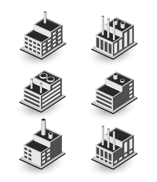 Vector edificios isometricos