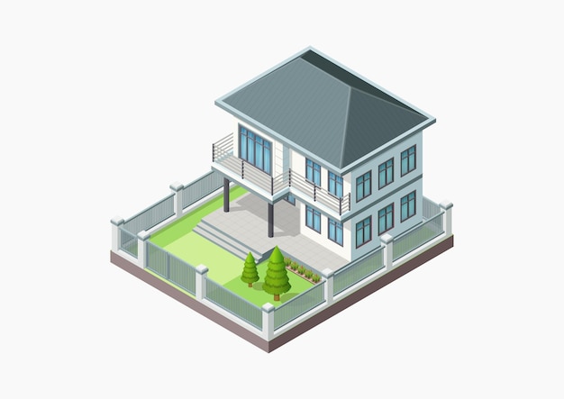 Edificios residenciales con valla
