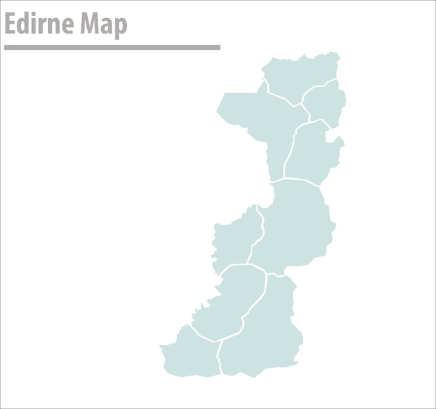 edirne mapa ilustración vector ciudad de turquía