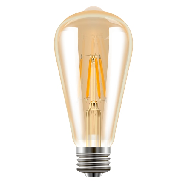 Edison Bulb. Luz decorativa vintage. Realista