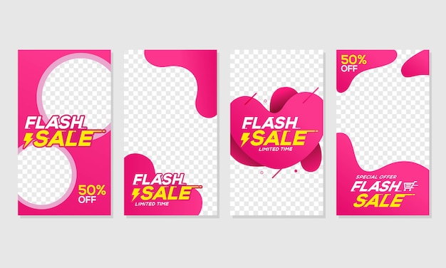 Vector editable comercial instagram historias plantilla vector