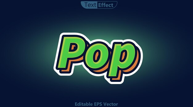 Editable efecto de texto de dibujos animados en 3D
