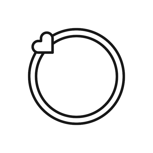 Editable de icono de anillo icono de arte de línea que se utiliza para la presentación del sitio web y la aplicación