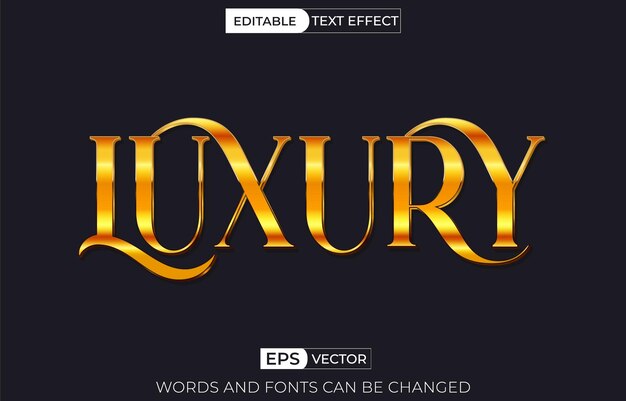 Editable Luxury Gold Text Effect with Elegant Style