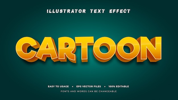 Vector editable_text_cartoon_style_effect