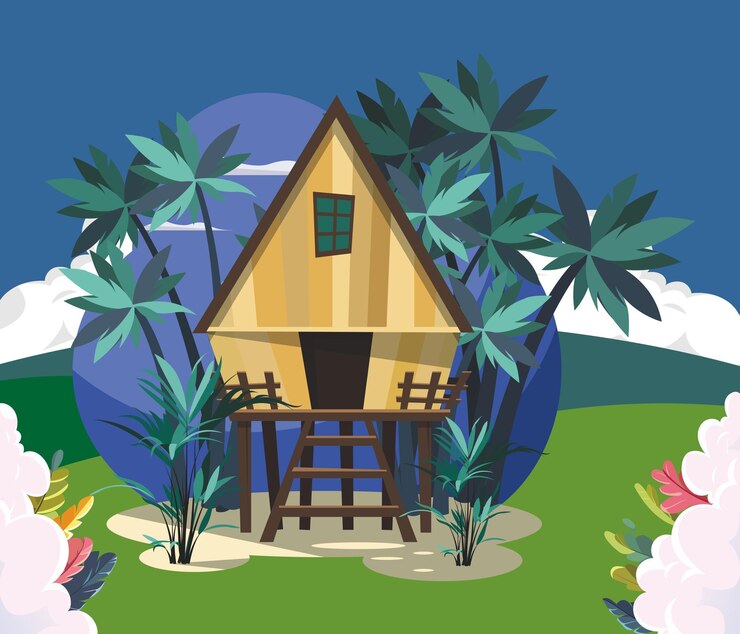 Editable Vector House Cartoon EPS Format