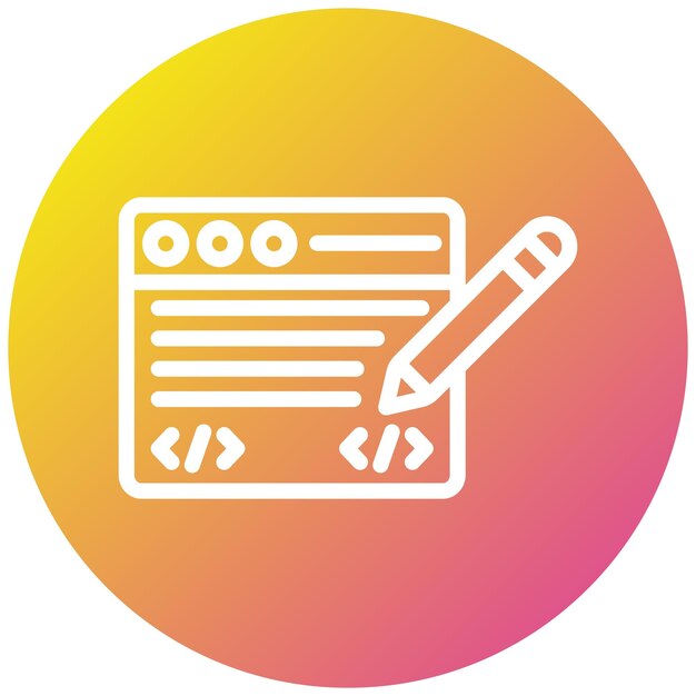 Editar el código Ilustración de diseño de íconos vectoriales