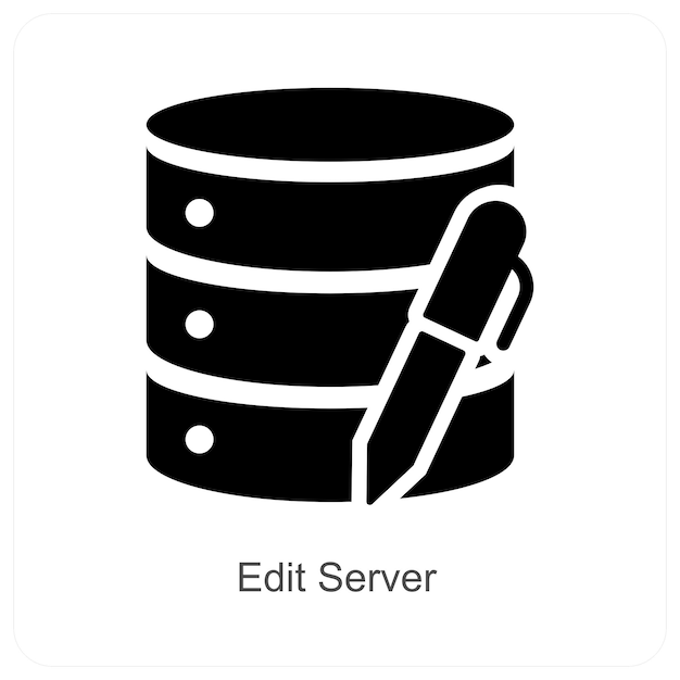 Editar el concepto de icono de servidor y red
