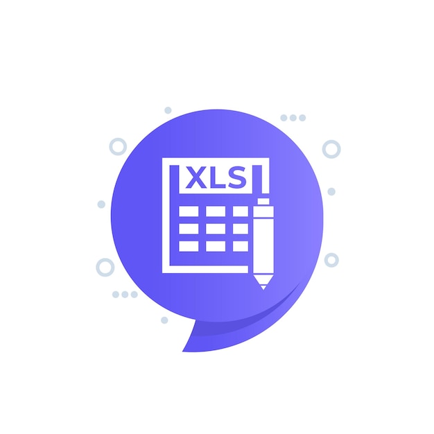 Editar icono de documento xls para web