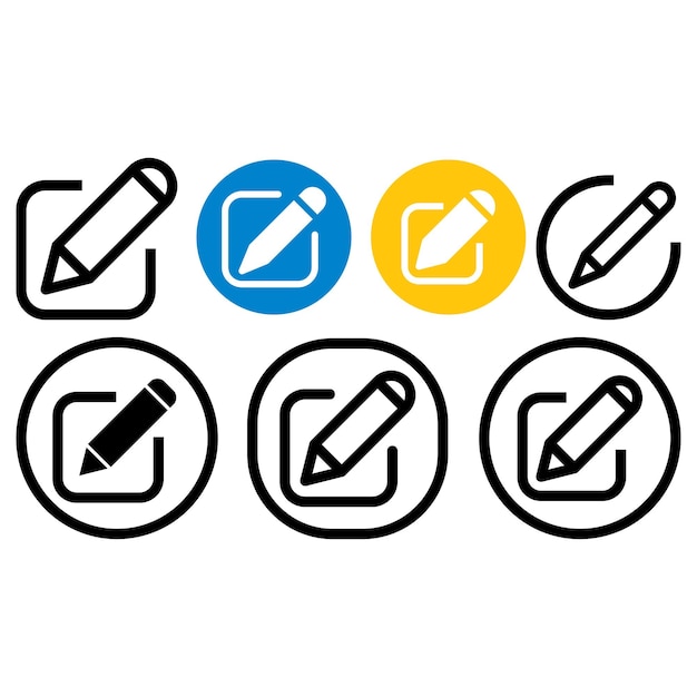 editar las plantillas de símbolos de diseño vectorial de iconos