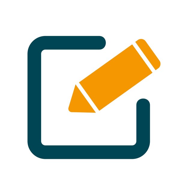 Editar texto icono símbolo lápiz icono aislado vector ilustración