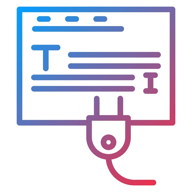 Editor de texto Plugins imagen vectorial de icono Se puede utilizar para el desarrollo de juegos