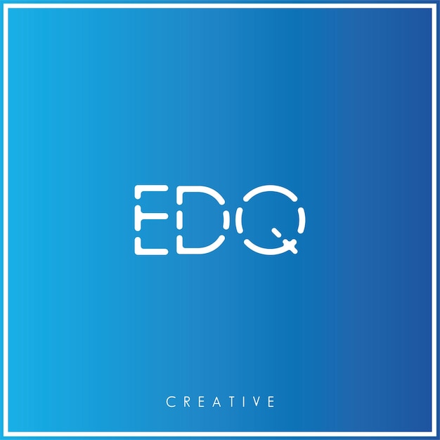 EDQ Premium Vector último diseño de logotipo Diseño creativo de logotipo Ilustración vectorial Logotipo mínimo Monograma