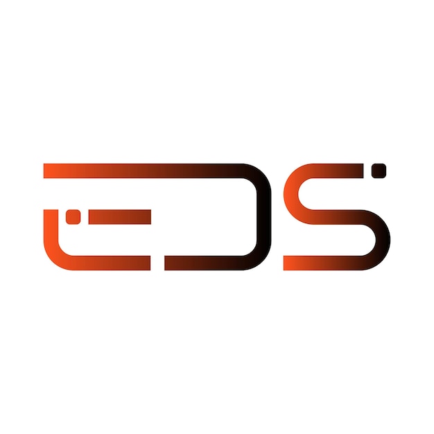 EDS icono abstracto creativo diseño de logotipo de letra inicial de monograma mínimo moderno