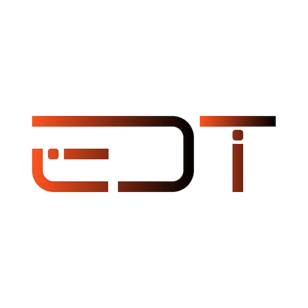 EDT icono abstracto creativo moderno letra de monograma mínimo diseño de logotipo de símbolo inicial