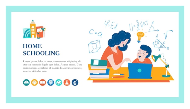 Educación en casa. El concepto de recibir una buena educación en casa.
