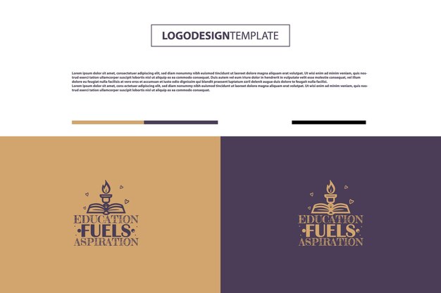 Educación cita diseño de logotipo estilo clásico hermoso