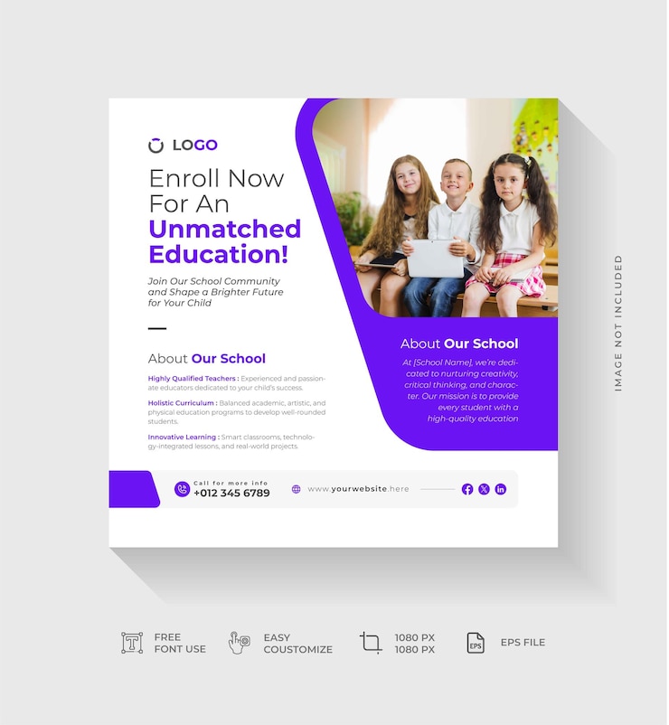 Educación Entrada a la escuela publicación en las redes sociales