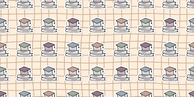 educación escolar estudio patrón sin fisuras para estudiar materias para las lecciones escolares para estudiar iconos