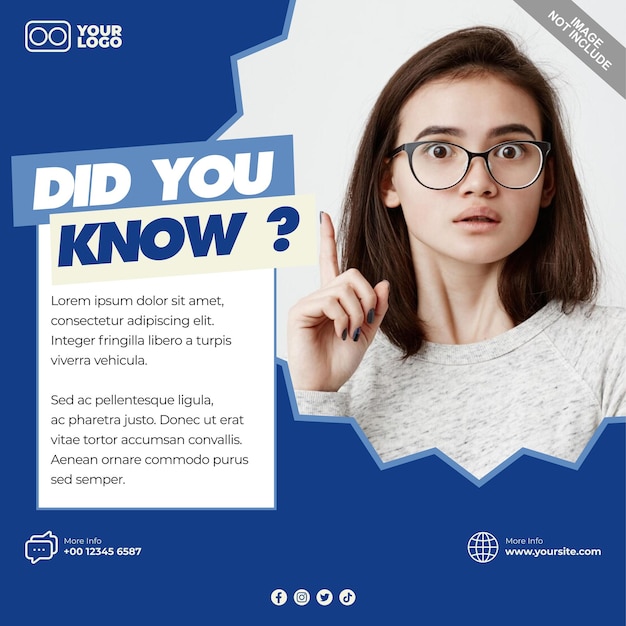 Educación de gafas para los ojos Instagram Feed Post